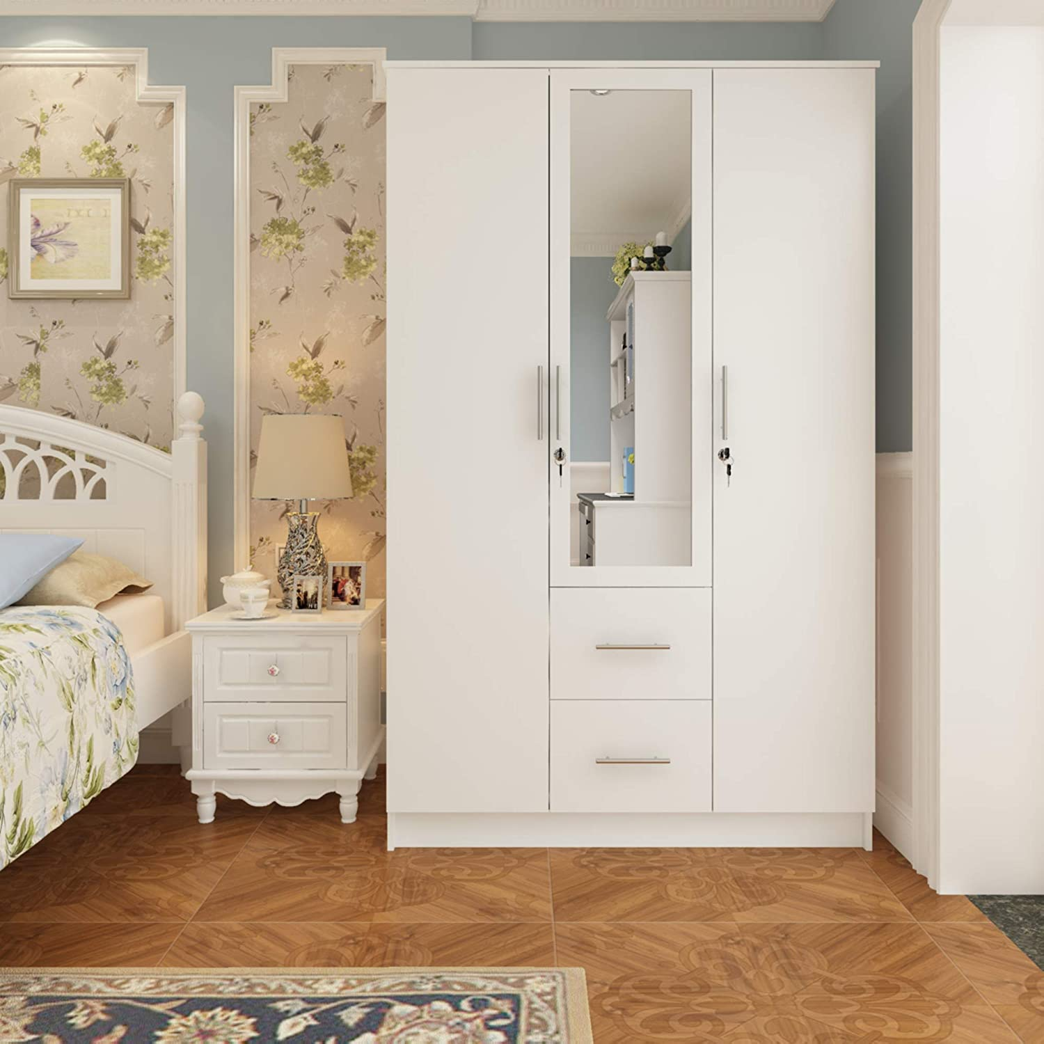 wardrobe storage cabinet with mirror clothes storage wardrobe  storage for bedroom