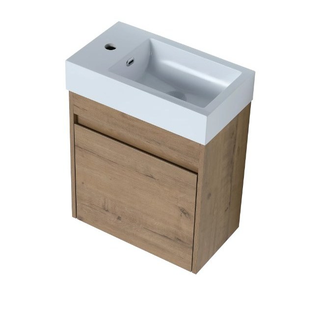 Modern 18 Inch Bathroom Vanity With Single Sink and Soft Close Doors Cheap Single Vanity for Small Bathroom