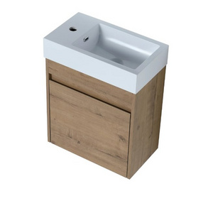 Modern 18 Inch Bathroom Vanity With Single Sink and Soft Close Doors Cheap Single Vanity for Small Bathroom