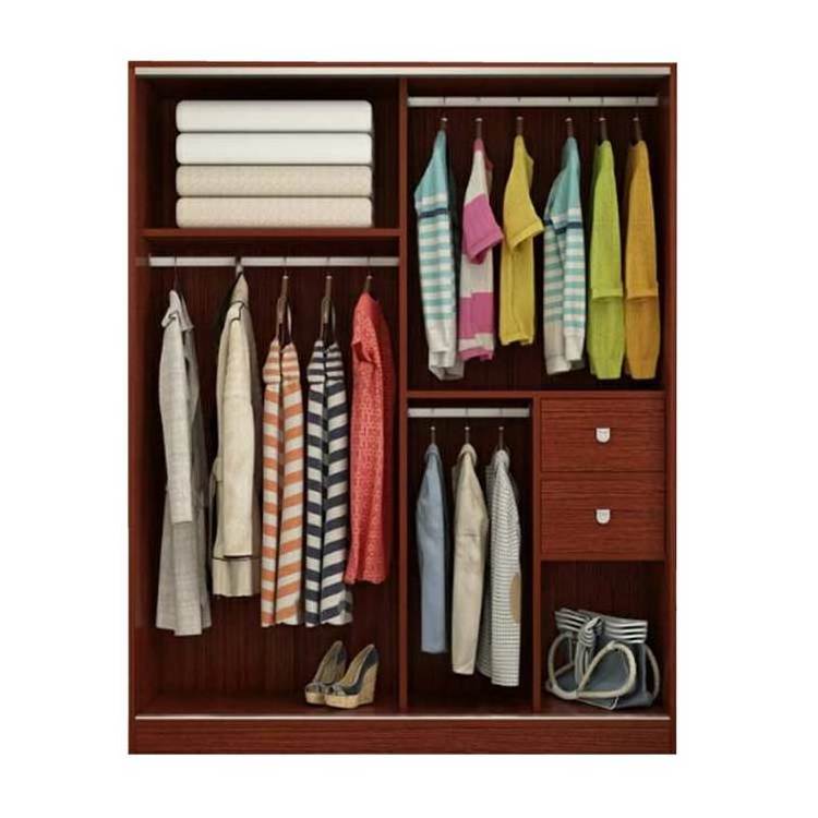 Sliding Doors Wrdrobe Closet With Drawers For Hanging Clothes Armoire With Shelves