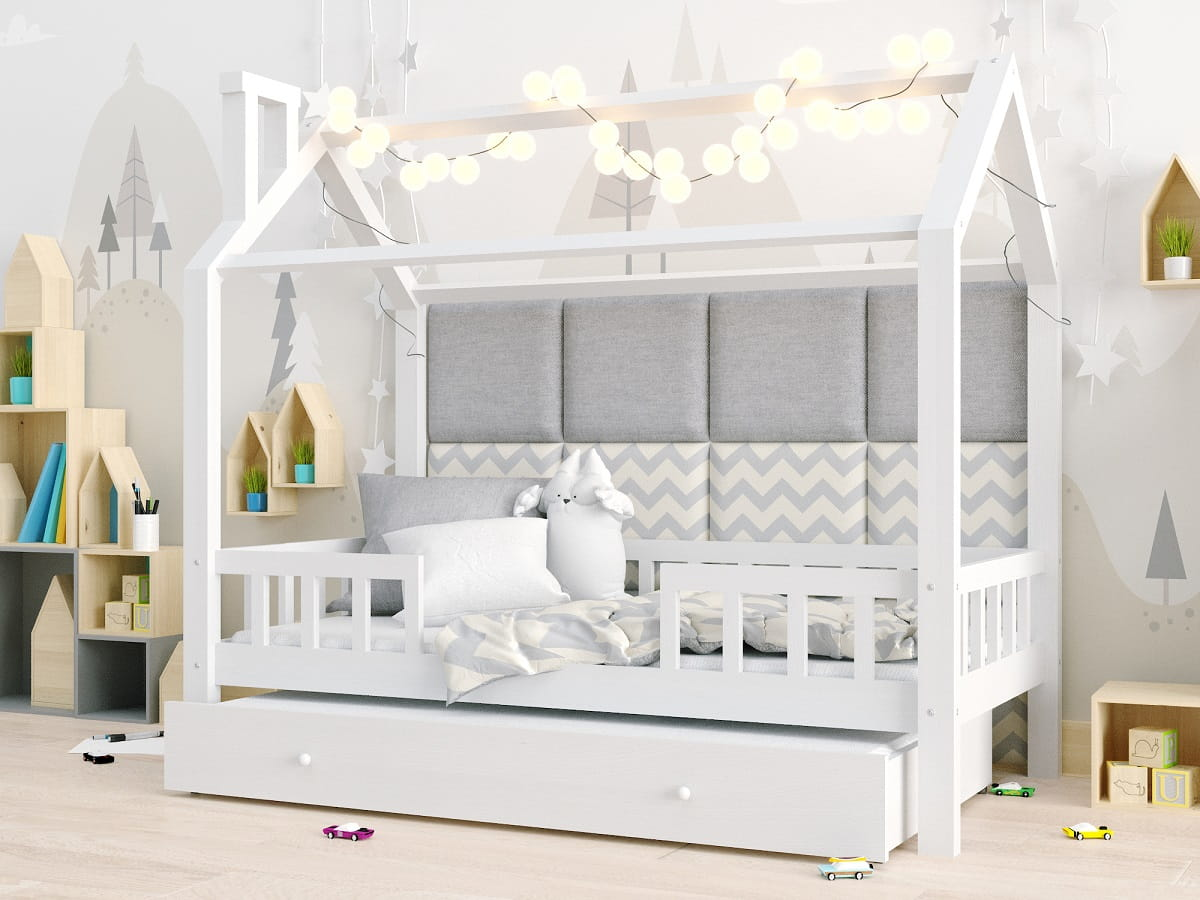 Hot Sale Kids House Bed Girls Kids Montessori Bed  Pull-out Bed for 2 Children