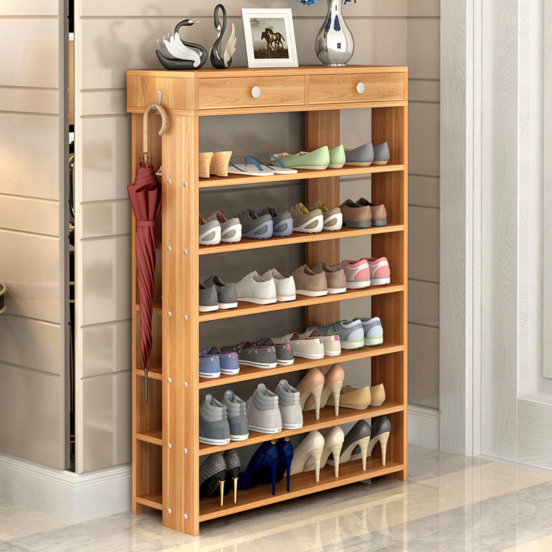 Wooden Shoe Rack Cabinet Shelf Display Shoe Shelf