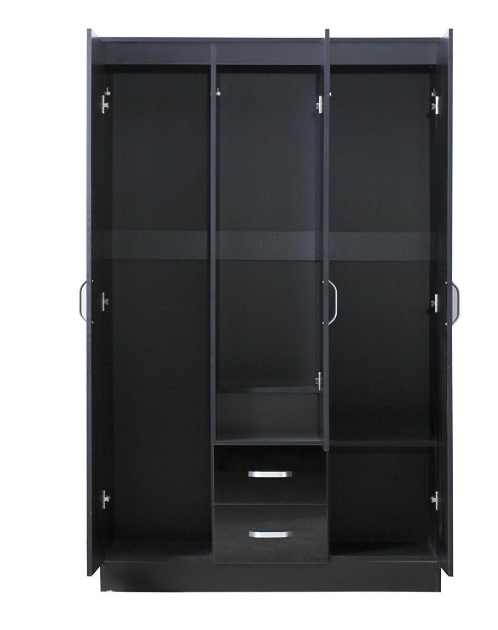 High Gloss Bedroom Furniture Set 3 Door 3 Piece Bedroom Furniture Set - Includes Wardrobe, 4 Drawer Chest, Bedside Cabinet