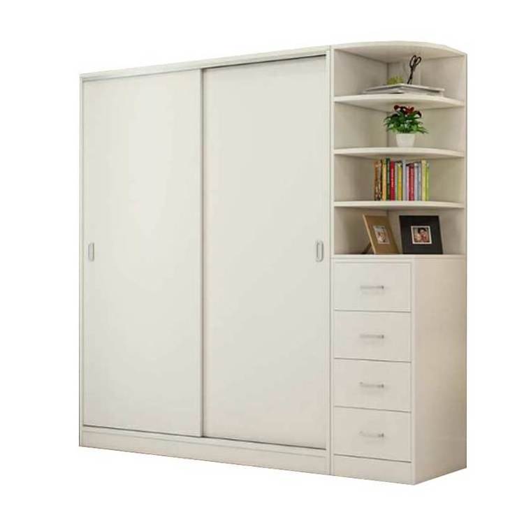 Sliding Doors Wrdrobe Closet With Drawers For Hanging Clothes Armoire With Shelves