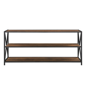 Wholesale Open Bookcase with storage Shelves Iron Metal Wood Industrial Book Shelf