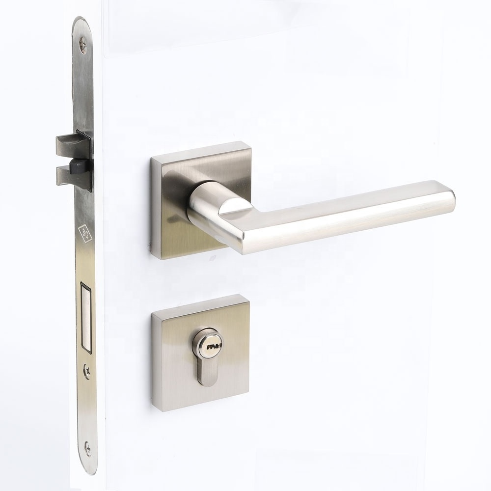 Zinc Alloy Door Handles Morden Simple Design Matte silver Wooden Door Handles door pulls