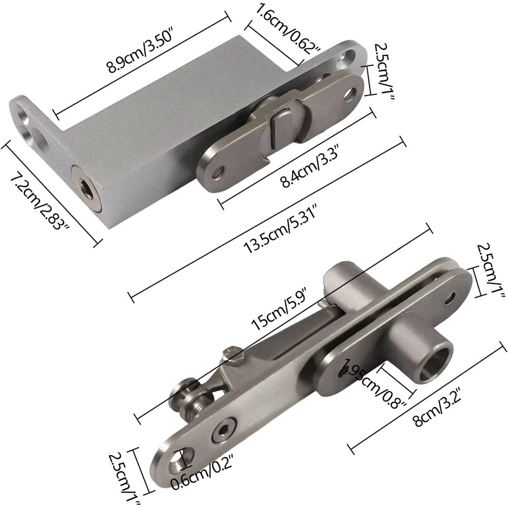 Stainless Steel 105 Degree Pivot Door Hinges, Self Closing Hidden Shaft Swing Door Pivot Hinges Hardware