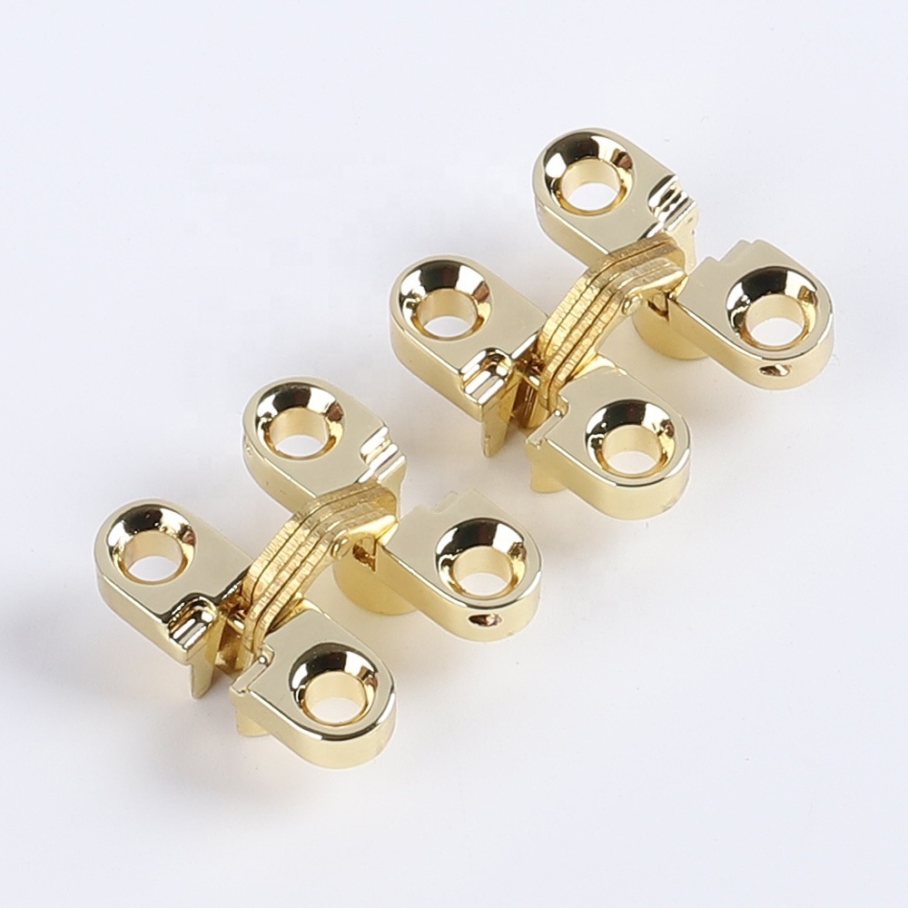 Furniture Cabinet Hidden Door Hinge Kitchen Cabinet Folding Hidden Brass Hinges for Jewelry Box