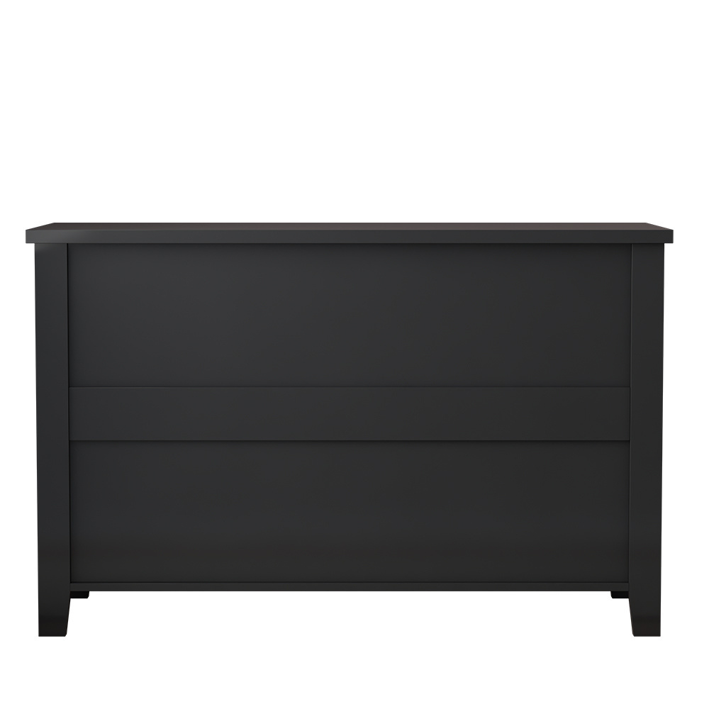 Wooden furniture Bedroom Living Room Storage Cabinets 6 Drawers Black Dresser Chest of Drawers