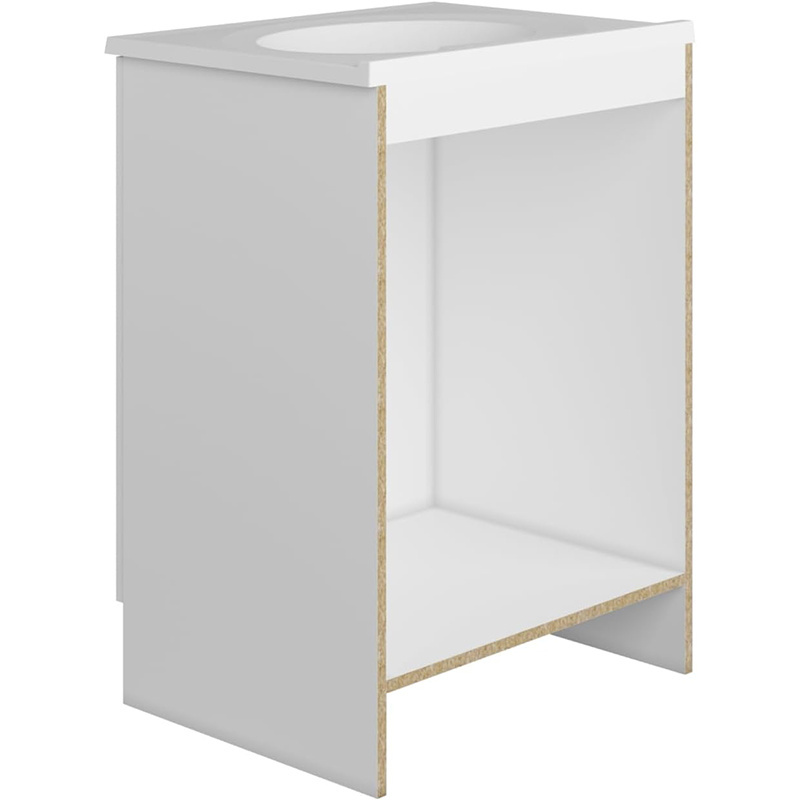 2024 hot sale Bath Vida Priano Under Sink White Floor Standing Storage Cupboard Basin Unit Bathroom Cabinet