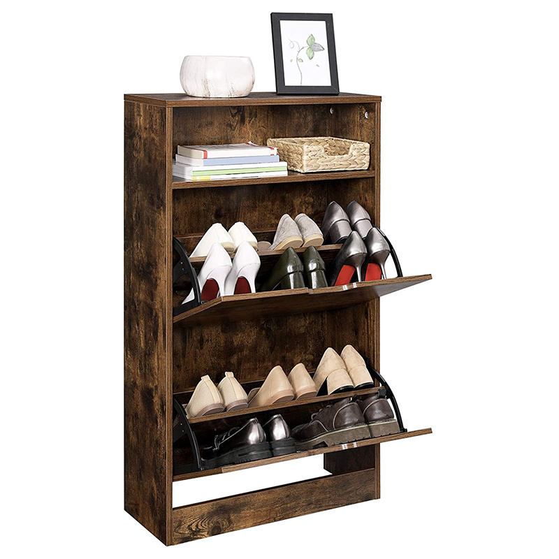 online white modern wood 50 pairs shoe cabinet storage organizer home 3-Tier zapateras-de-madera-modern shoe racks for shop