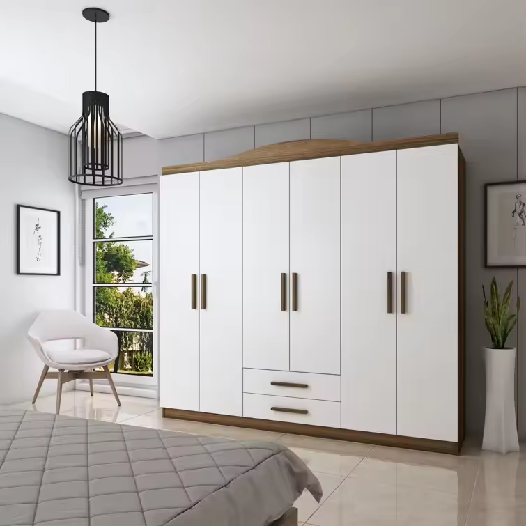 Sleek Contemporary Design 6 Door Wardrobe Closets Cabinets Custom Wardrobe Bedroom Set Wardrope Wardrobe bedroom closet