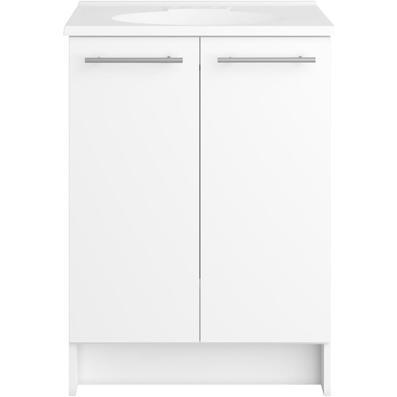 2024 hot sale Bath Vida Priano Under Sink White Floor Standing Storage Cupboard Basin Unit Bathroom Cabinet