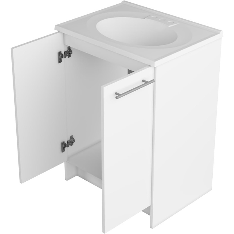 2024 hot sale Bath Vida Priano Under Sink White Floor Standing Storage Cupboard Basin Unit Bathroom Cabinet