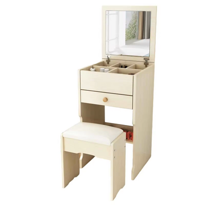 Hot Sale Multi-functiona Wood Makeup Vanity Table Set Nordic Dressing Table Bedroom Furniture Simple Bedside Dresser For Bedroom