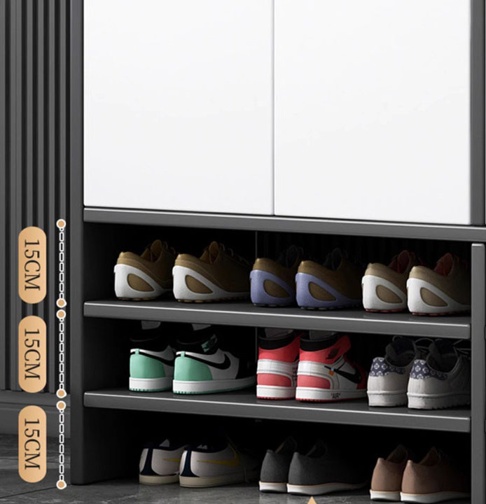 Hot sale Wholesale Factory Price Modern Simple Half-Open Wood Shoe Storage Shelves Shoe Racks Stand For Home