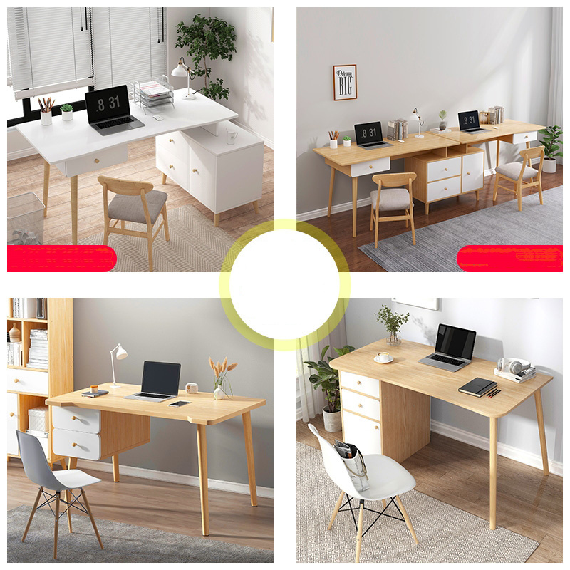 L Shaped Gloss Office Gold Back Storage Computer Task Office Desk Table With Chairs And Monitor Stand