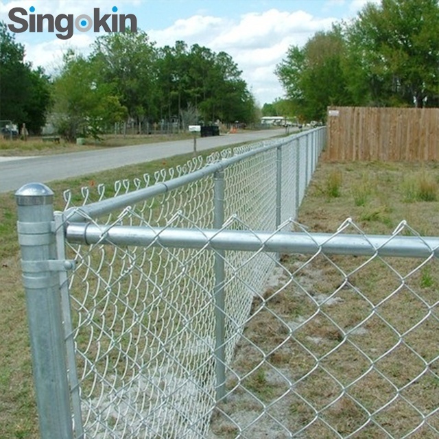 hot dip galvanized 6' tall diamond hole chain link iron wire mesh fence / pvc coated vinyl fence 50ft rolls / farm fence