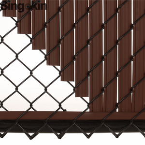 Commercial Chain link fence Bottom Locking Double Wall steel Privacy slat fence