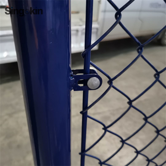 wholesale 8 foot used plastic coated chain link fence panels with  chain link fence with  gate and barbed wire extension arms