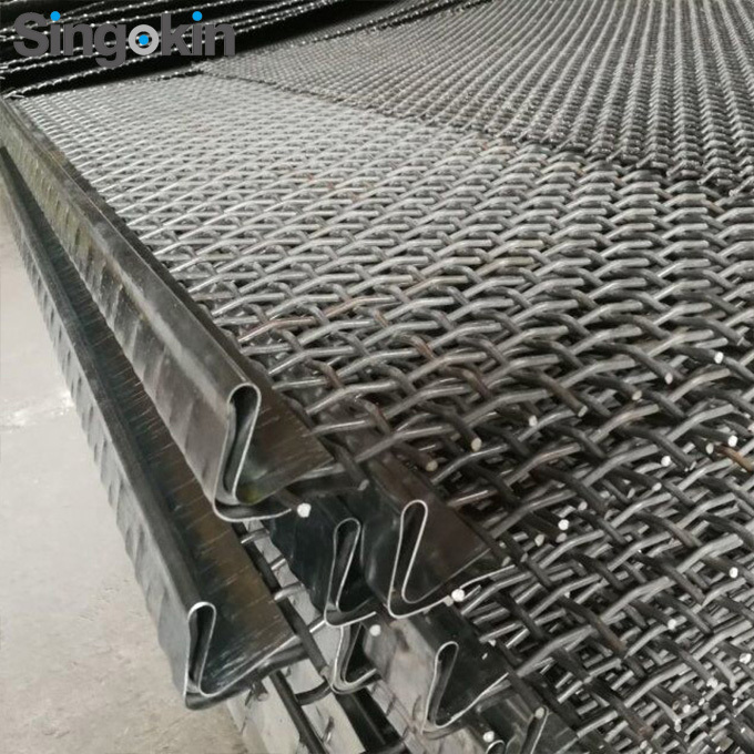 65Mn Heavy Duty Spring Steel Crimped Woven Wire Mesh for Vibrating Screen