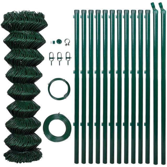 wholesale 8 foot used plastic coated chain link fence panels with  chain link fence with  gate and barbed wire extension arms