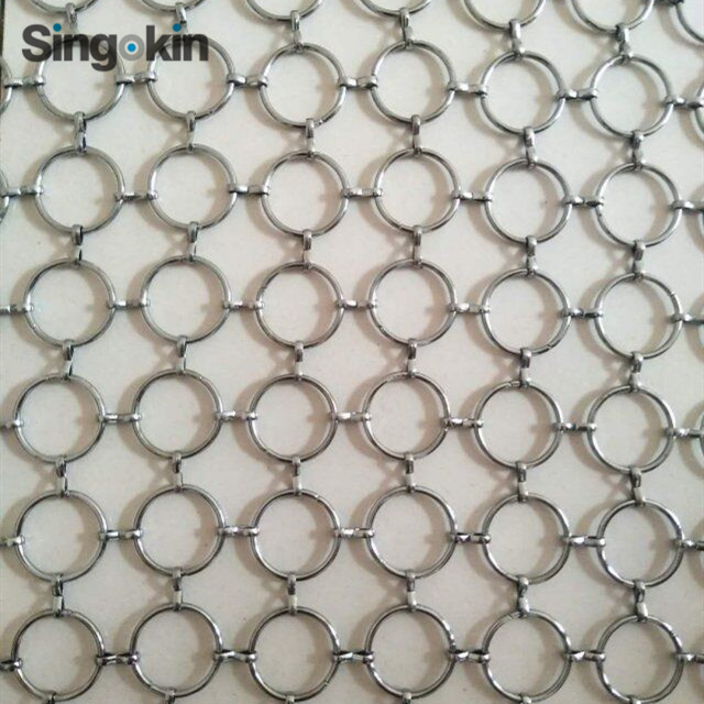 Stainless Steel Chain Mail Ring Metal Drapery Wall Drapery Ceiling Drapery Fabric