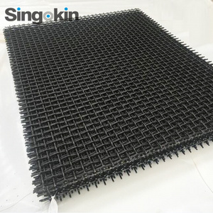 Heavy duty mining crimped wire mesh spring steel HCHT aggregate quarry stone crusher sieve mesh