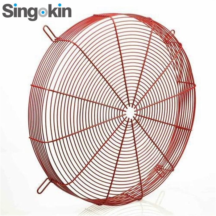 Customized carbon steel wire and black powder coated metal fan cover protection grill