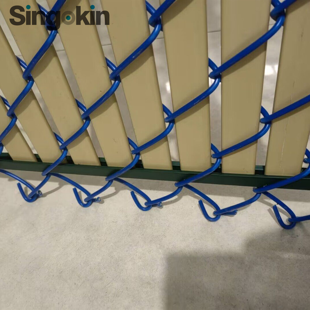 Commercial Chain link fence Bottom Locking Double Wall steel Privacy slat fence