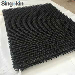 65mn Stainless Steel Replacement Crimped Wire Mesh Sand Gravel Crusher Hooked Vibrating Sieve Screen Mesh For Mining And Quarry