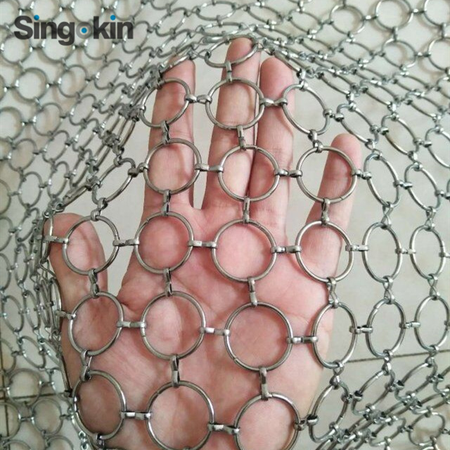 Stainless Steel Chain Mail Ring Metal Drapery Wall Drapery Ceiling Drapery Fabric