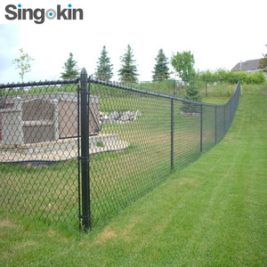 galvanized and PVC coated Temporary fencing panels Supplies and Accessories Black used chain link fences for sale factory