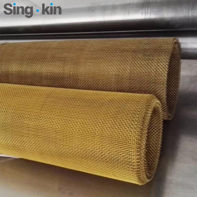 Brass Wire Mesh 6-200 Mesh Plain Woven Wire Cloth Screen Fabric Mesh