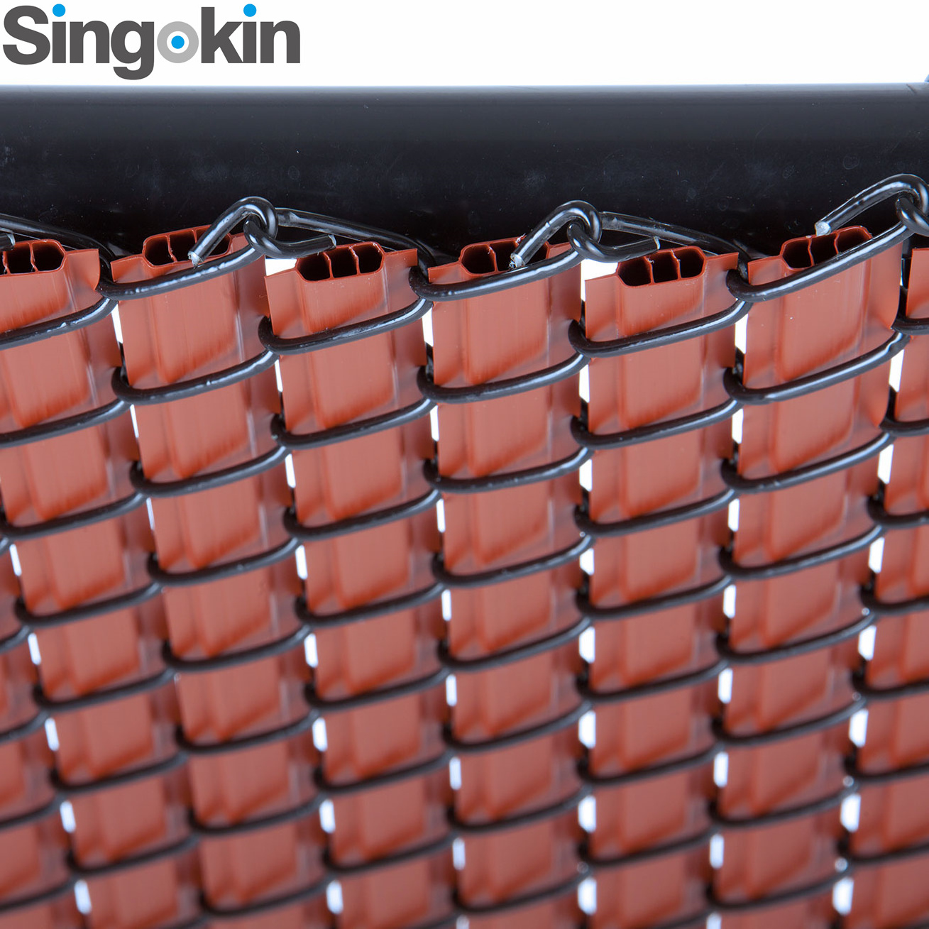 Commercial Chain link fence Bottom Locking Double Wall steel Privacy slat fence