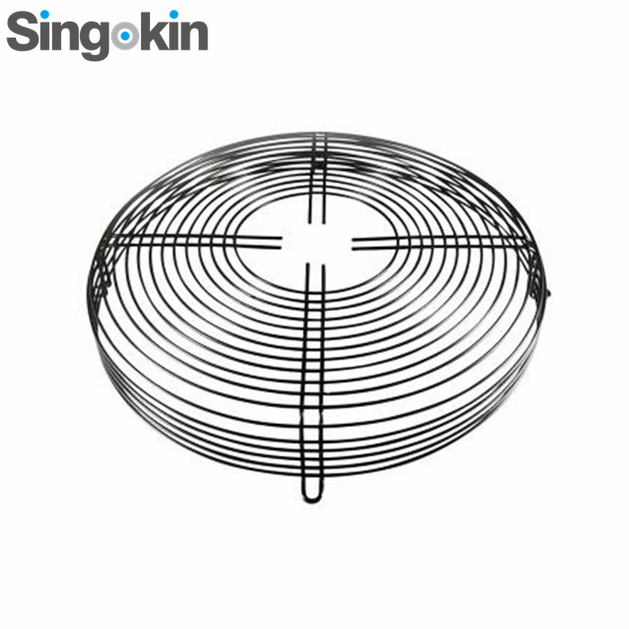 Customized carbon steel wire and black powder coated metal fan cover protection grill