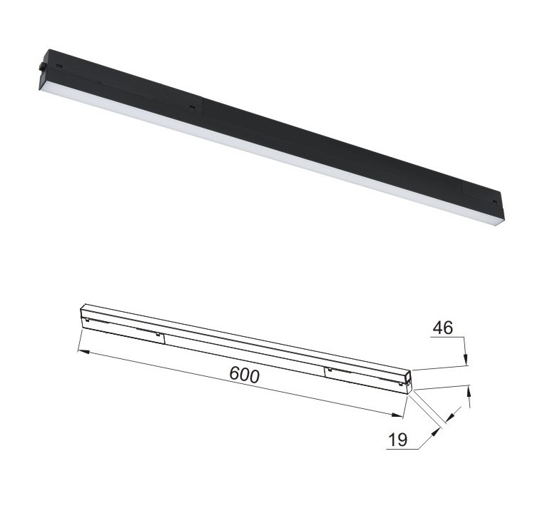 New Design Magnetic Track Light DC48V Safety Magnetic Track Rail COB Linear Ceiling Led Track Light