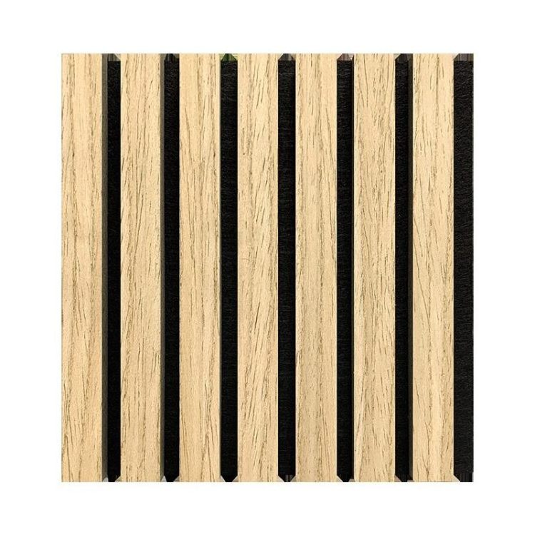 Sound Absorbing MDF Wood Slatted Wall Acoustic Panels For Interior Decoration Wall And Ceiling