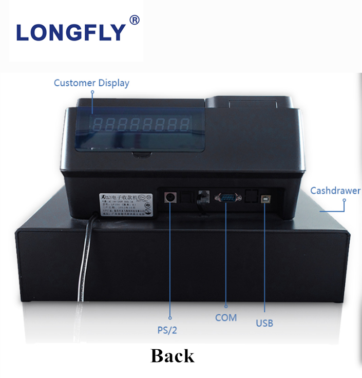 LongFly Cheap Portable Electronic Cash Register for Restaurant