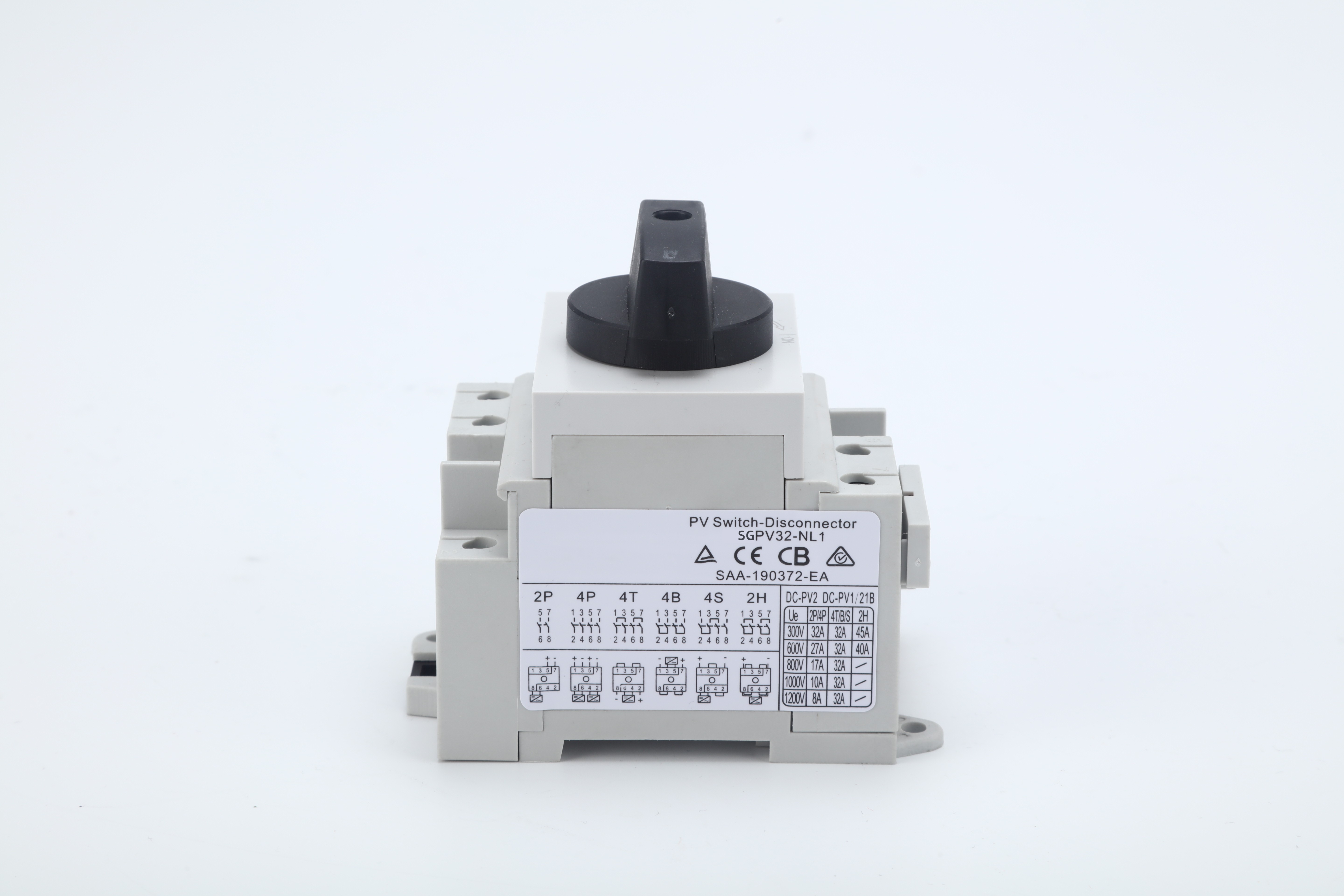 SGPV32-NL1 1200V 32A 4 Pole Waterproof DC Photovoltaic Isolator Solar Disconnect Switch Automatic Transfer Switch