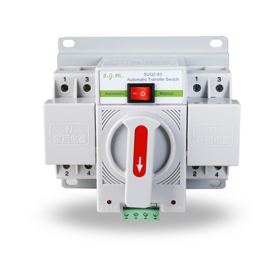 High Quality Changeover Switch SUQ2-63 2P Dual Power Automatic Transfer Switch 16A 20A 32A 40A 63A ATS