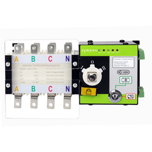 SUK2-100A  100 Amp 4 Pole ATS Fire Control Dual Power Automatic Transfer Switch With Indicator Light Acrylic Panel Cover