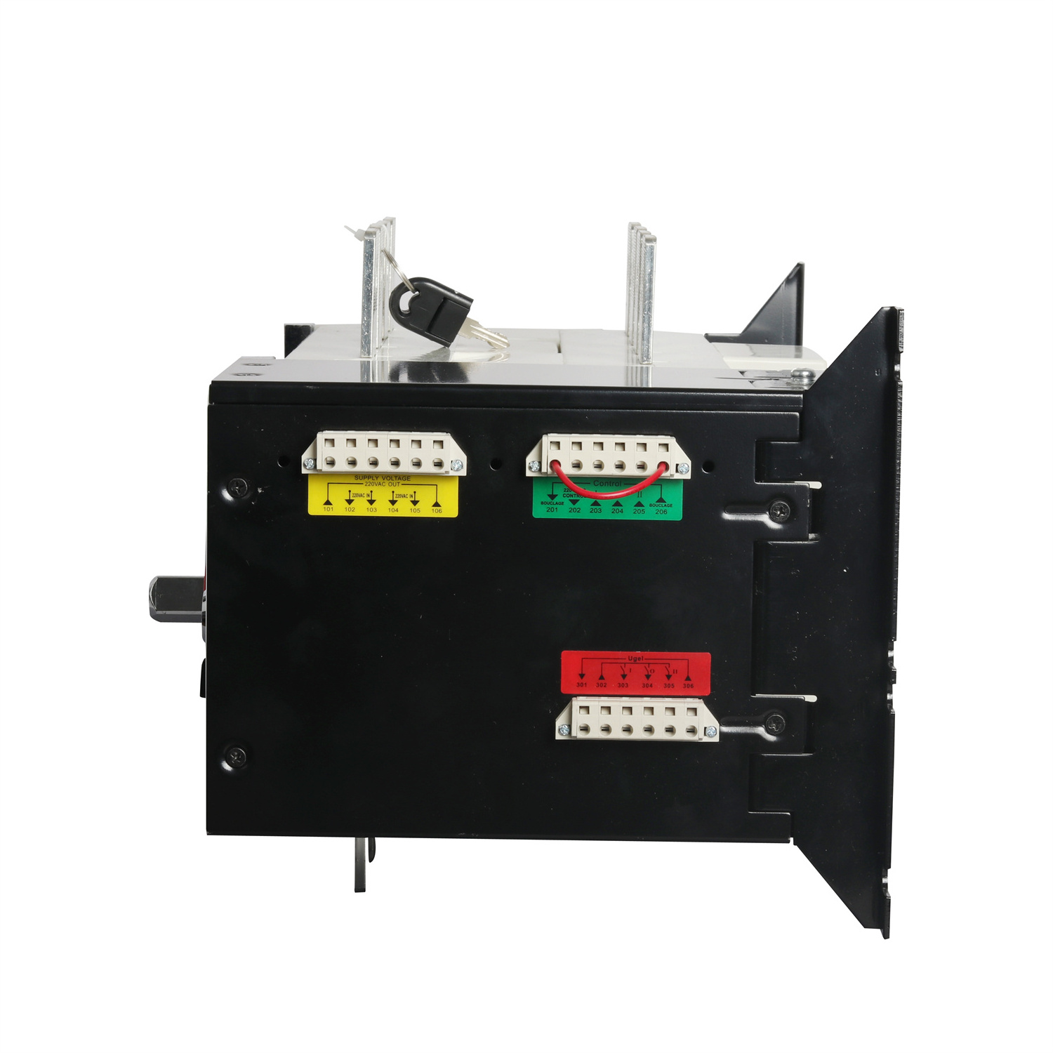 SUK2-100A  100 Amp 4 Pole ATS Fire Control Dual Power Automatic Transfer Switch With Indicator Light Acrylic Panel Cover