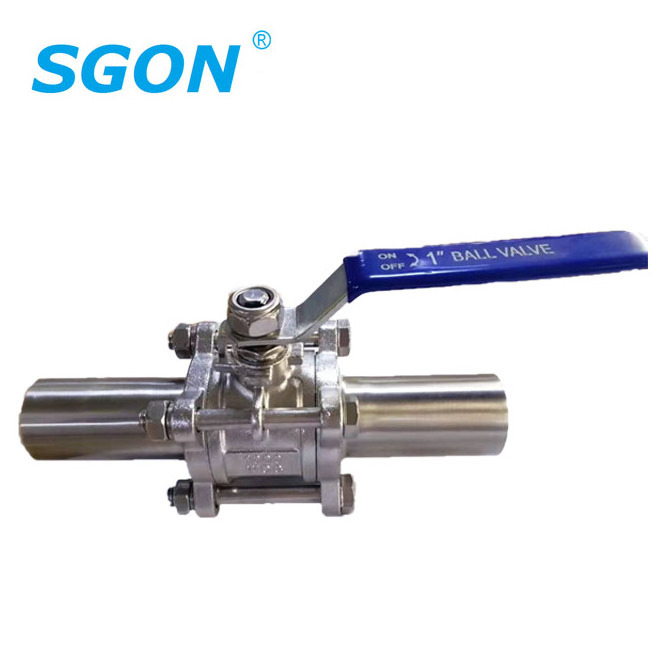 1000WOG/1000PSI/PN64 3PC Extended Butt Weld  Ball Valve SS304/SS316  Stainless Steel Valve Valvula