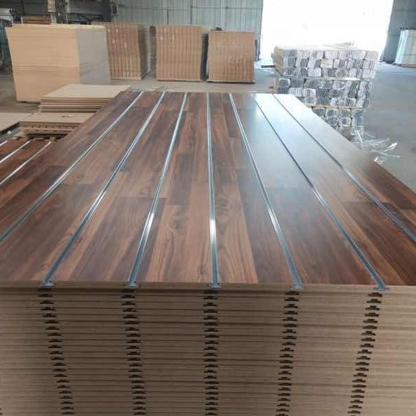 tongue and groove mdf wall panel 12mm 15mm 18mm 25mm slotted mdf board / slat wall panel/ slot board