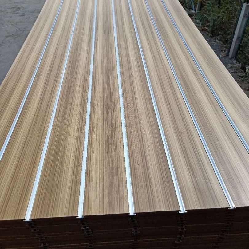 tongue and groove mdf wall panel 12mm 15mm 18mm 25mm slotted mdf board / slat wall panel/ slot board