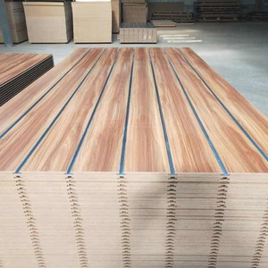 tongue and groove mdf wall panel 12mm 15mm 18mm 25mm slotted mdf board / slat wall panel/ slot board