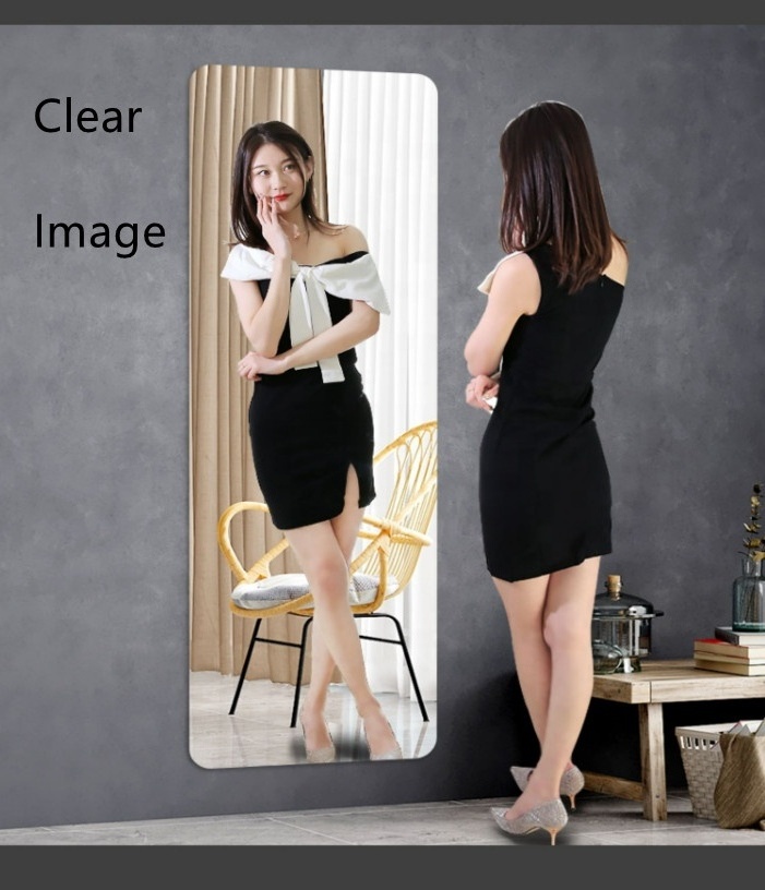 China factory wholesale large modern frameless GYM dance studio safety mirror living room shatterproof tempered wall mirror