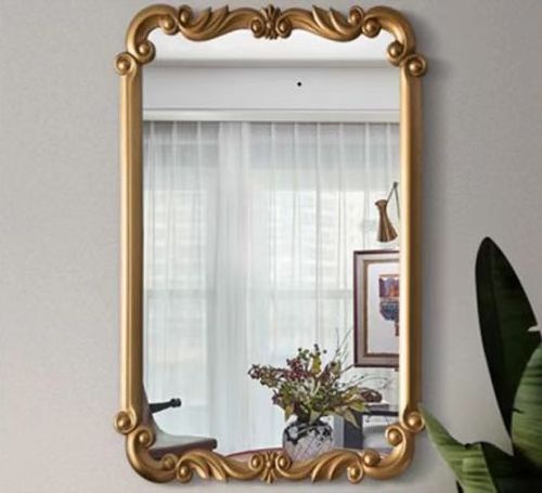 Custom Big Large Gold Luxury Decor Beveled Edge Antique Wall Hanging Rectangle Framed Bathroom Vanity Mirror Miroir Espejo