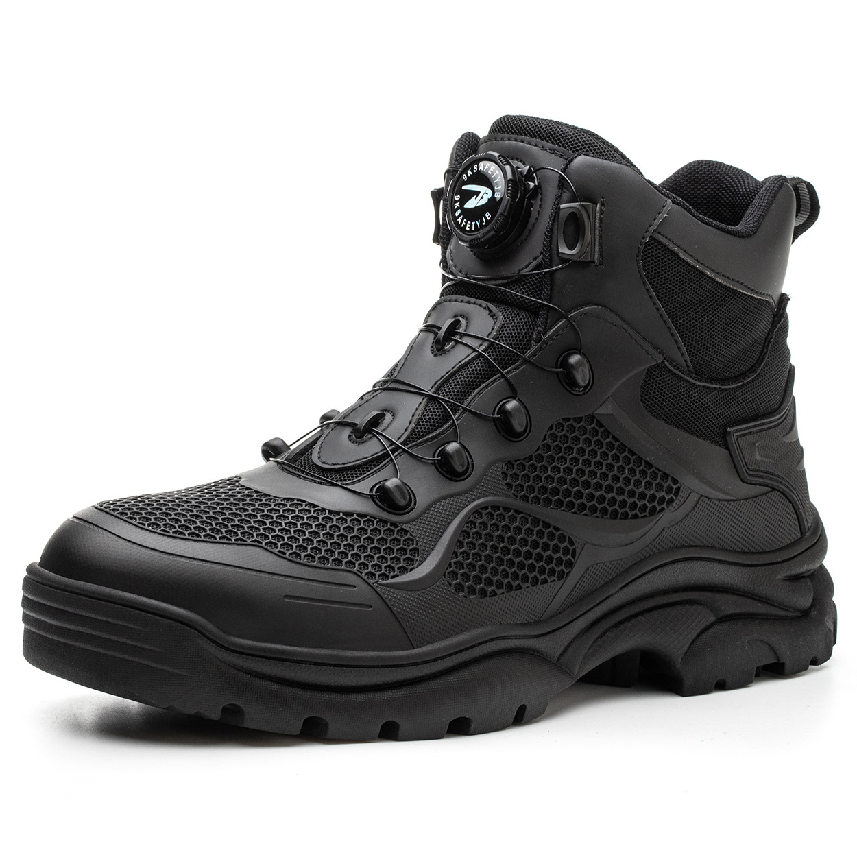 New arrival Black men's work work boots made of wear-resistant rubber outsole